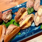 愛ル豚 肉の創作酒場 - 漬け物巻き5種盛り