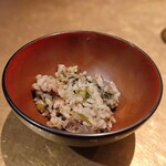 シャテーニュ - 鰯とピーマンと新生姜の炊き込みごはん