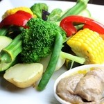 温野菜のサラダ バーニャカウダソース