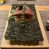 鉄板焼き 恵伝 - 鮪とキャビアの手巻き寿司