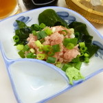 立飲みコーナー大つか - 2014.07 ネギまぐろ、４月からつまみはオール２００円になりました。