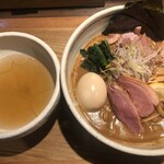 鴨出汁中華蕎麦 麺屋yoshiki - 鴨のまぜそばつけ麺(カレー)