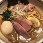 鴨出汁中華蕎麦 麺屋yoshiki - 鴨のまぜそばつけ麺(カレー)