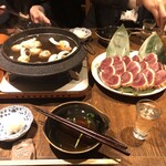 蕎麦小路 さわらび - 極上鴨鍋：合鴨肉、鴨つくね