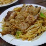 橋野食堂 - ホルモンうどん1玉、ピリ辛