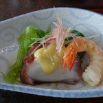 割烹 戸田本店 - タコと海老の酢味噌和え