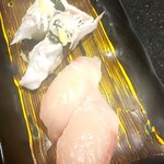 活魚廻転寿司　にぎり長次郎 - 剣先いかげそ 込290円 かんぱち(背) 込430円