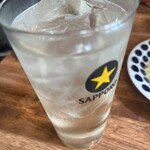 スタンド ローキー - 焼酎ソーダ割り（失念しましたが芋焼酎の美味しいの）