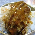 一楽 - タンシチューの肉をライスの上に～