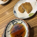 そば処 甚五郎 - 蕎麦コロッケは天汁でいただきます