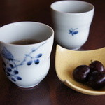 杜若 - 天麩羅御膳の水菓子