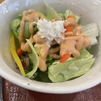 天ぷらふく西 禅と匠 - サラダ(結構濃厚な味(チーズ？)美味)