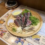 居酒屋 かつき - 料理写真:初高知上陸からの初カツオのたたき(塩)