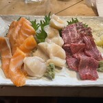 旬鮮菜宴 甚家 - サーモン、ホタテ、和牛
