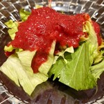 肉料理ふくなが - ビーフドレッシングの野菜サラダ