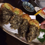 旬菜処 びいどろ - もずくの天ぷら、さつま揚げ！