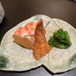 味幸 - 海老の黄身寿司 ばちこ 菜の花