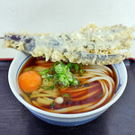 長生うどん - 長ナス天うどんｗｉｔｈ生たまご