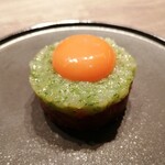 焼肉うしごろ 梅田店 - 白海老と和牛ユッケ♥️