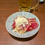 揚げたて串カツ円山横丁 てっちゃん - イチボのたたき醤油漬け 680円