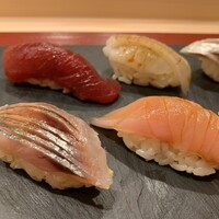 鮨ひろ瀬 - 鯵、金目、赤身、エンガワ