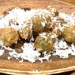 nico+ - 大好物のオリーブ肉詰めフライ様•*¨*•.¸♬︎