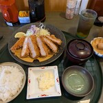 楽一楽座 - 海老かつとヒレかつ定食