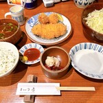かつ吉 新丸ビル店 - ロースかつ盛合せ定食