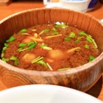 かつ吉 - なめこの味噌汁もえぇわー^ ^