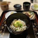 片折 - かじめご飯卵黄乗せ