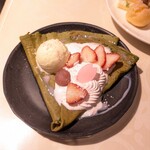 ビタースイーツ・ビュッフェ ルミネエスト新宿店 - 辻利兵衛本店 宇治抹茶とさくらのクレープ