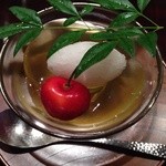 喰善 あべ - 紅茶のゼリーと新生姜のシャーベット