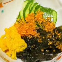 御曹司 きよやす邸 六本木本店 - 胡瓜菊わかめととびっこ和え