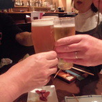 Kushikatsu Seki - シャンディーガフ(ビール+ジンジャエール)500円
      やビールでの乾杯！