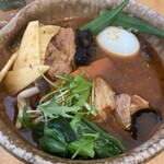 カレー気分 - ミックスに筍、オクラトッピング