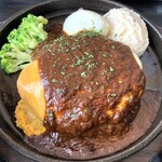 旨い肴と炭火のお店 はれた 仙台一番町 - ２種のチーズハンバーグ定食