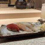 渋谷 天婦羅 ふじもと - 鮪・ヒラメ・コウイカ