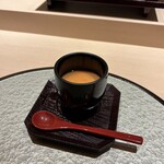 渋谷 天婦羅 ふじもと - 梅肉餡の茶碗蒸し