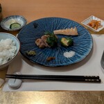 定山渓第一寶亭留　翠山亭 - 焼き物　道産豚肩ロース　筍