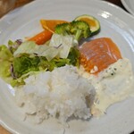 キッチン ブルー グローブ - 再びワンプレート