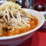 ラーメン二郎 - ラーメン半分＋ＳＫ青ネギ崩