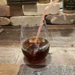 鉄板ビストロ ラフ+たす - 飲みかけコーヒー　美味しくなった？グラスがオサレになった