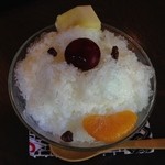 妙見石原荘 食菜石蔵 - チェックイン時の白クマアイス