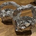 虎ノ門 楽㐂 - 和牛イチボと雲丹土鍋のご飯食べきれずお土産にして頂きました