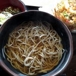 さわの実 - かけそば＋海鮮かき揚げ