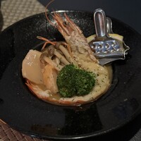 全席完全個室ワインダイニング ダイヤモンドフィッシュ - 魚介のメインはスズキ・ホタテ・大海老のバターソテーレモン