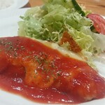 レストラン 141 - サービスメニューBサーモンのチーズ焼き¥750(ライス&スープ付)