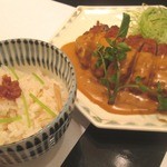 さか本 - 新生姜のご飯をもらう