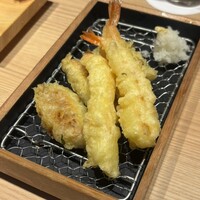 全席個室 鮨やハレの日 大宮東口駅前店 - 海老、鰻天ぷら