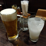 やきとり米澤 - 生ビール（キリン一番搾り）660円/カルピス　550円